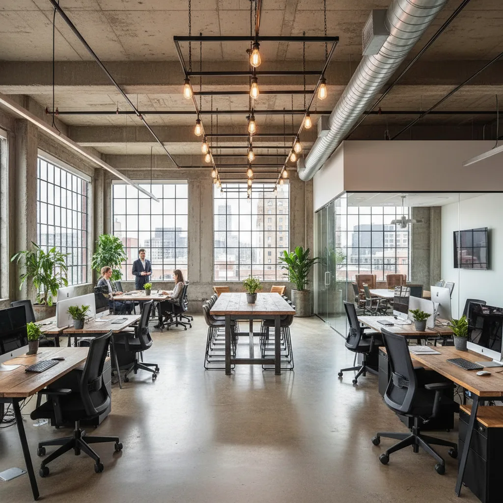 Modern industrial office environment